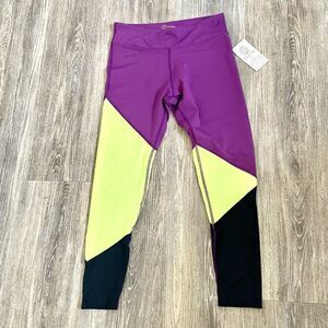 Balance Collection purple yellow black leggings